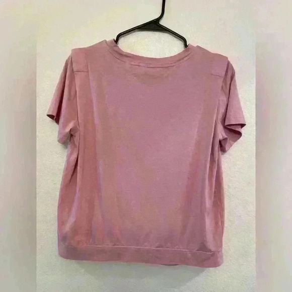 Ted Baker London Women's Klaaraa Structured Shoulder Dusky Pink T-Shirt Size 4. - Picture 3 of 9